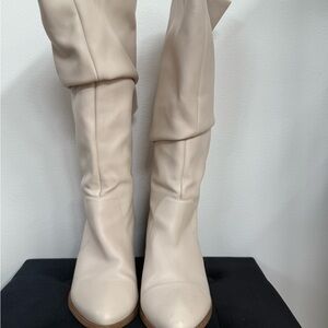 DV by Dolce Vita Cream Heeled Slouchy Boots